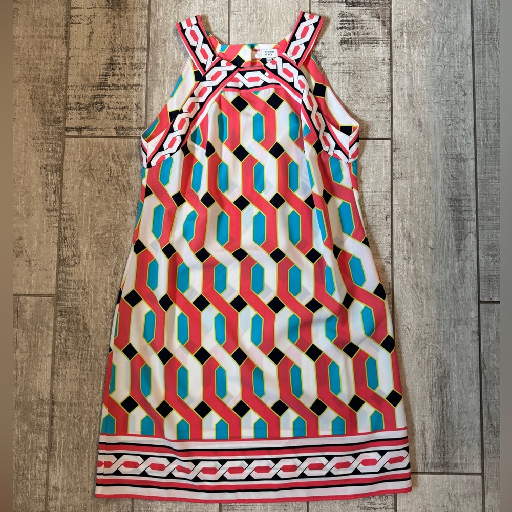 Crown & Ivy - Size 4 - Geometric Patterned Sleeveless Dress